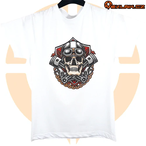 pánské tričko Ohnivá lebka