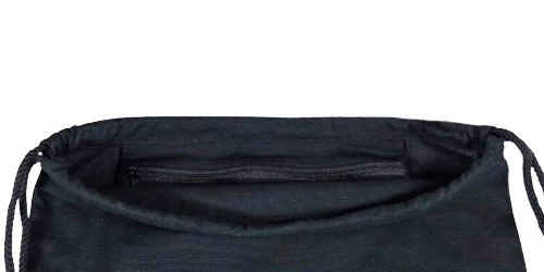 Černý vak na záda s kapsou Peace Ball